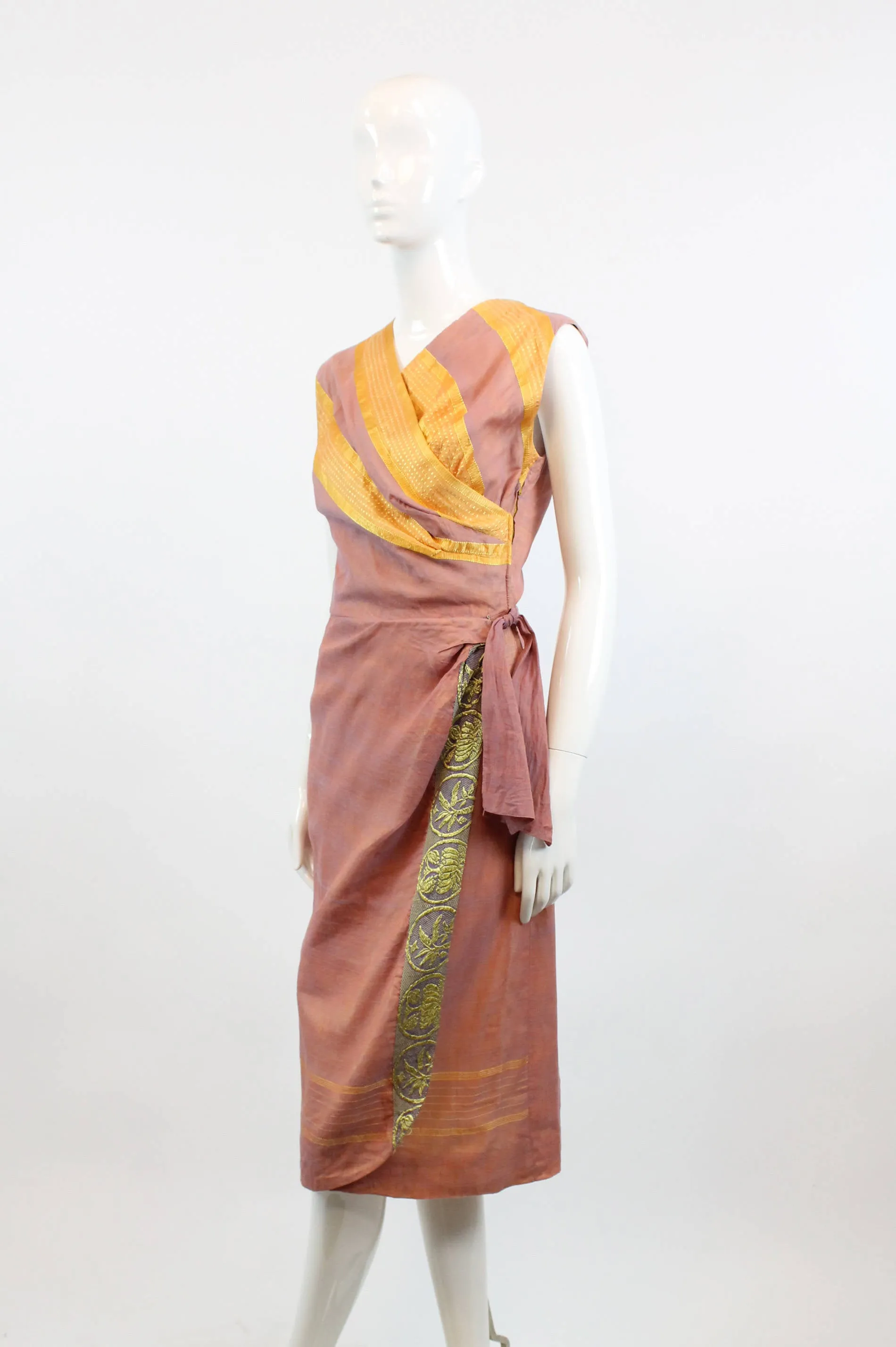 1950s Indian SARONG sari silk dress xs | new spring