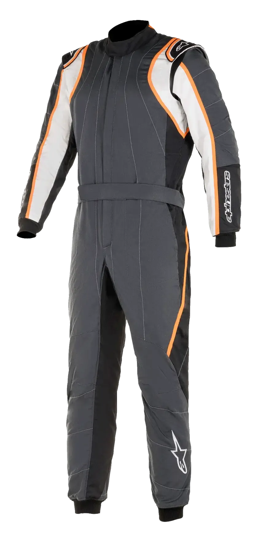 ALPINESTARS 3355020_1424_62 Auto racing suit GP Race V2 FIA Anthracite / White / Orange, Size 62