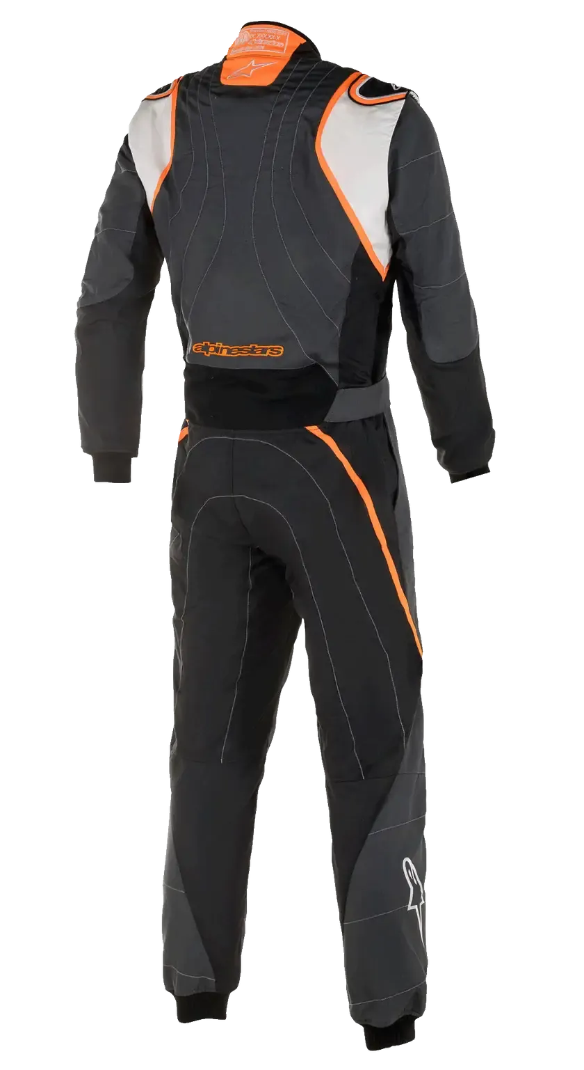 ALPINESTARS 3355020_1424_62 Auto racing suit GP Race V2 FIA Anthracite / White / Orange, Size 62