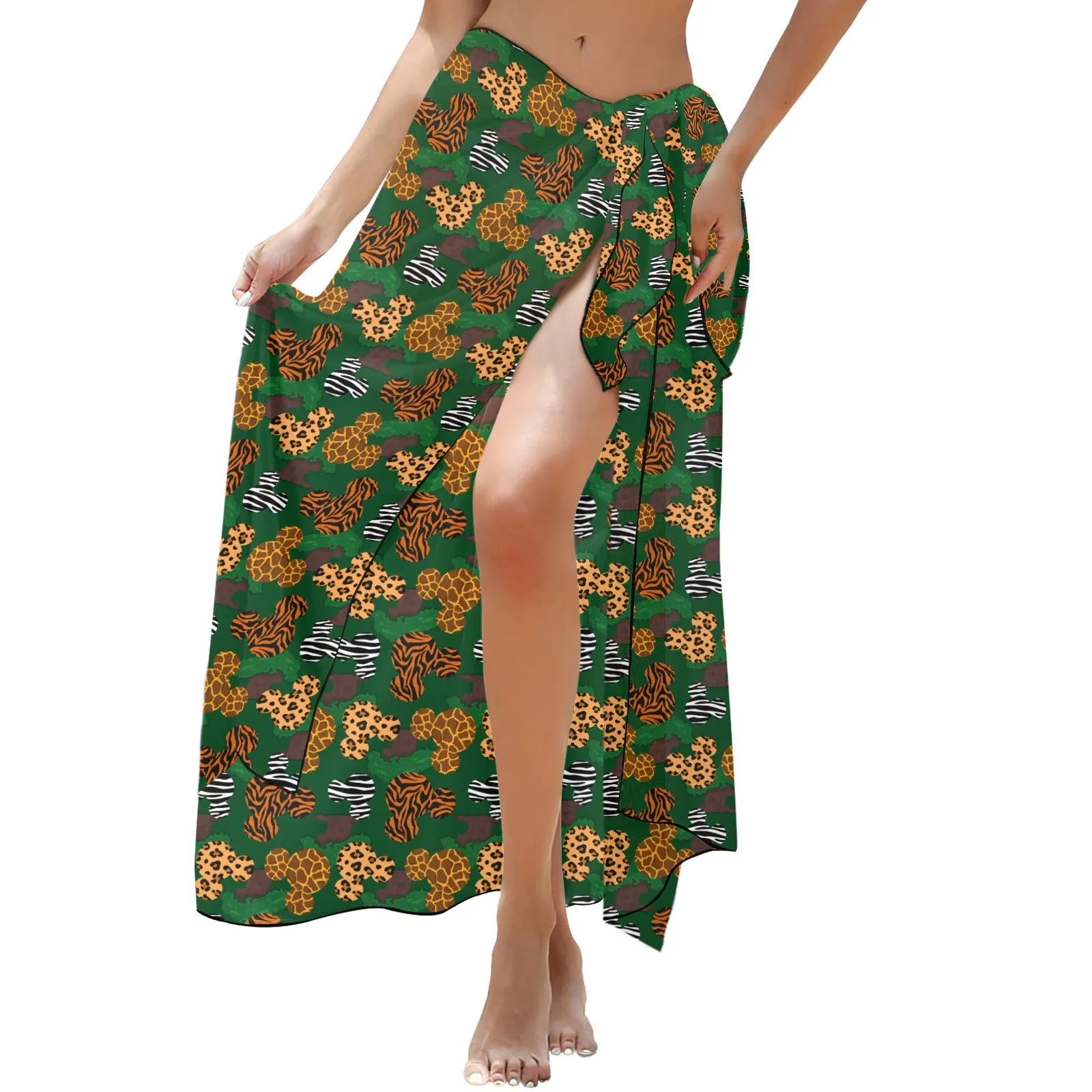 Animal Prints Long Beach Sarong Wrap