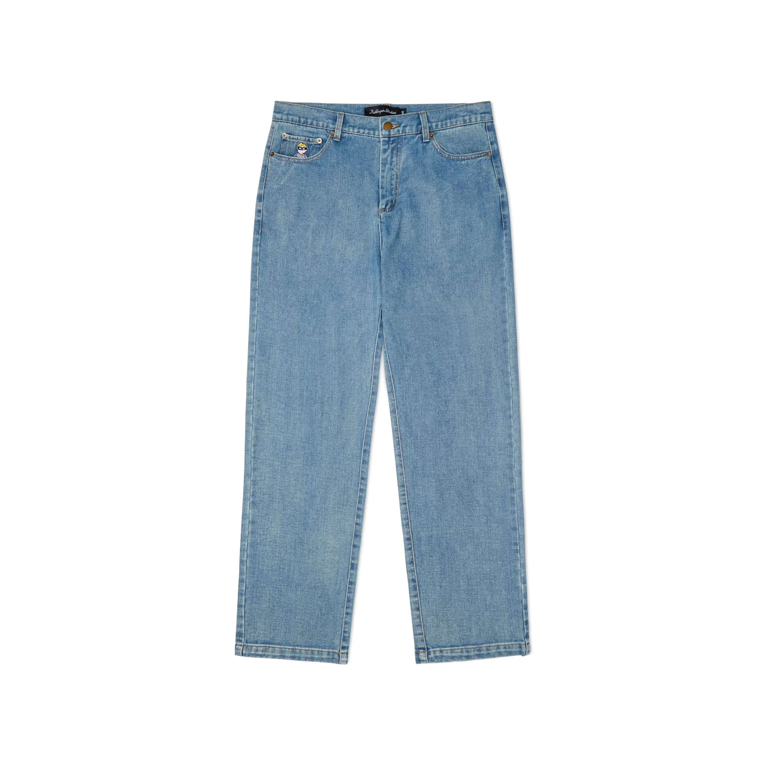 Back Pocket Flower Pot Jeans [Blue]