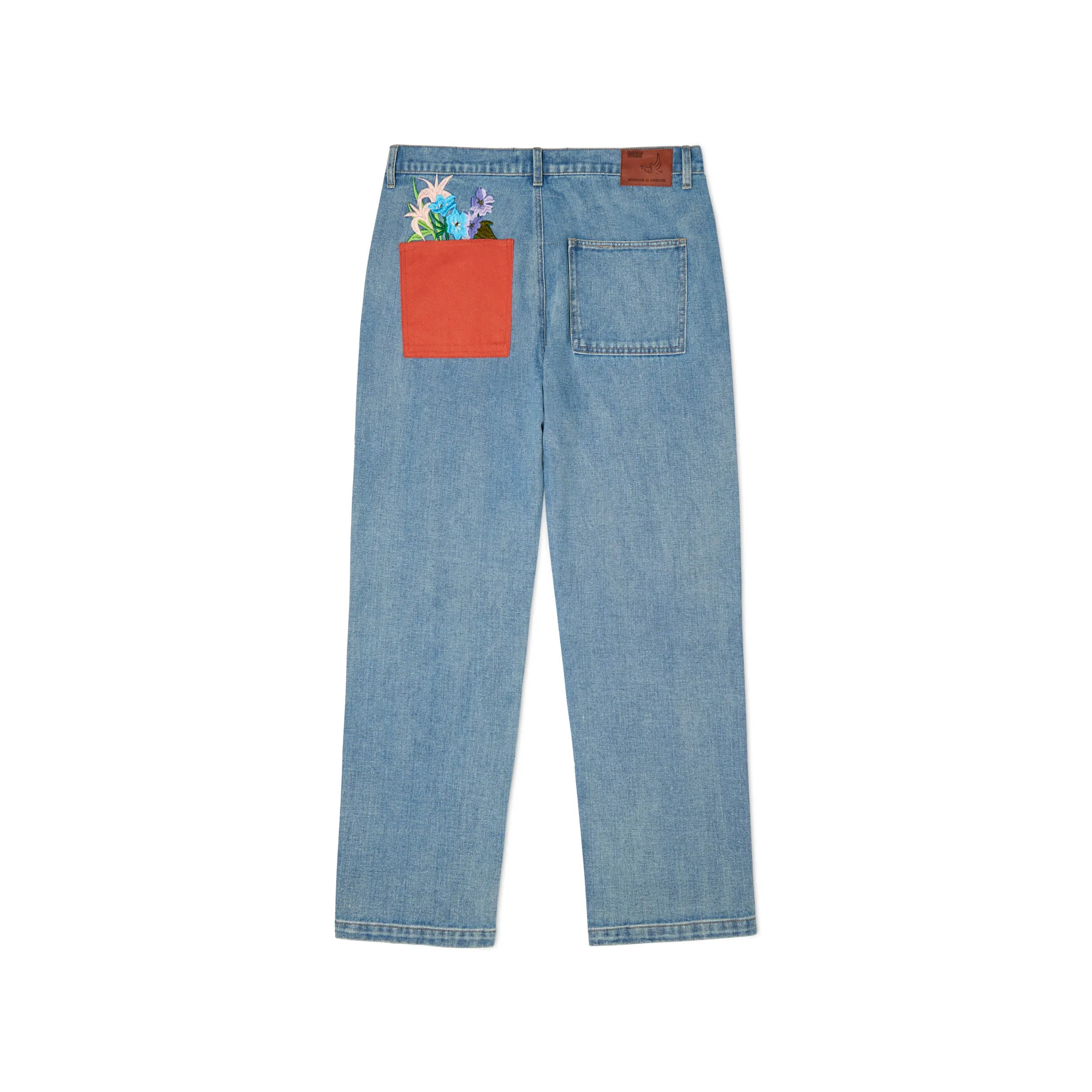 Back Pocket Flower Pot Jeans [Blue]