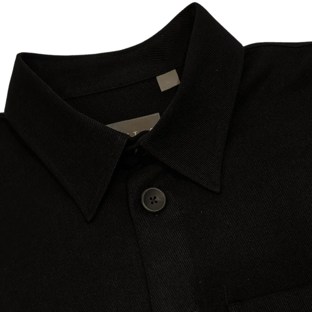 Black Twill Overshirt