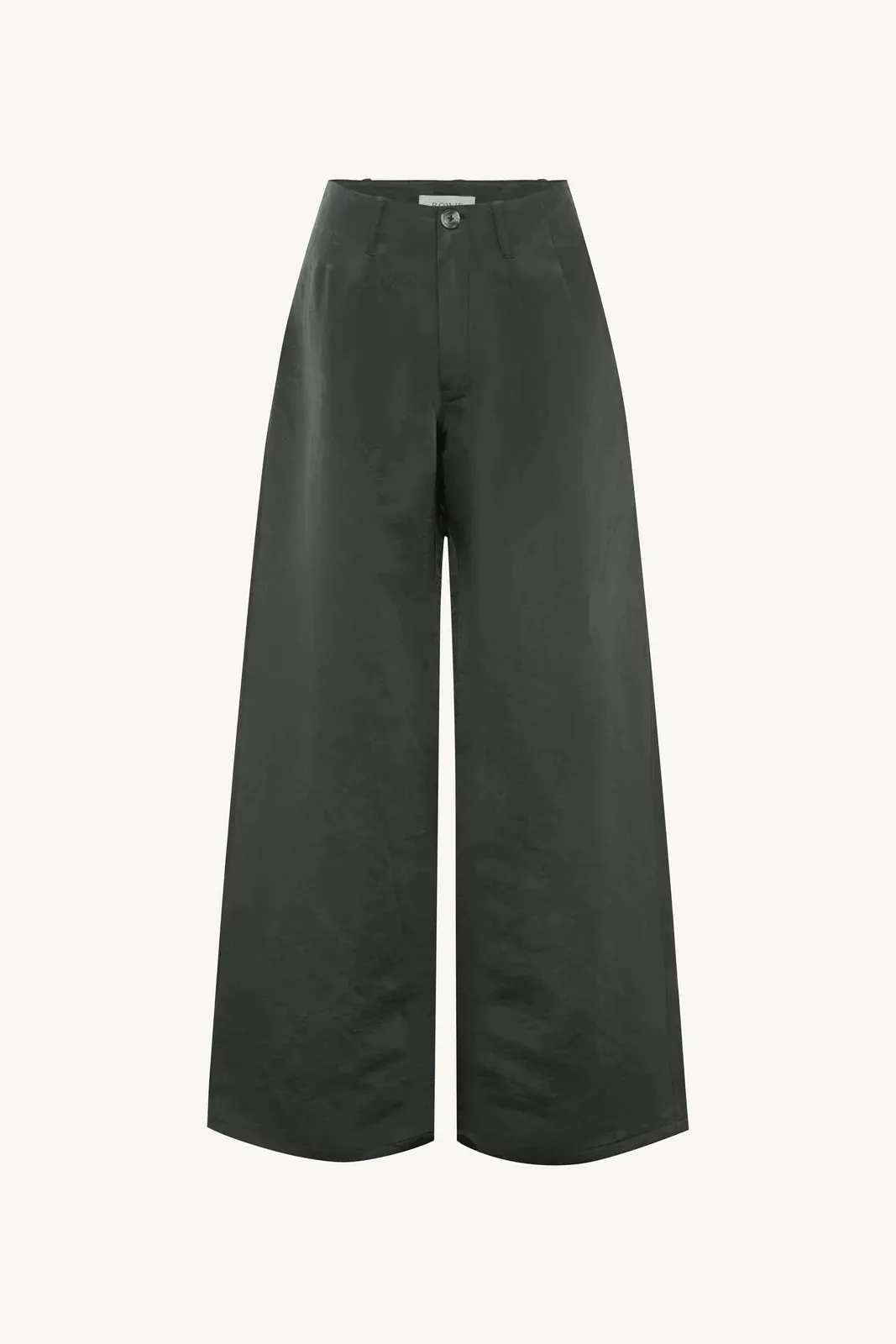 Carlotta Silk Linen Wide Pants - Noir