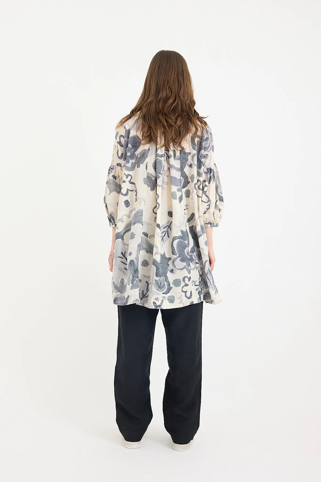 Casey Casey - 3BY3 Shirt - Light Print Blotch - Grey