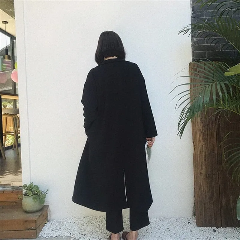 Casual Long Sleeve Trench Coat