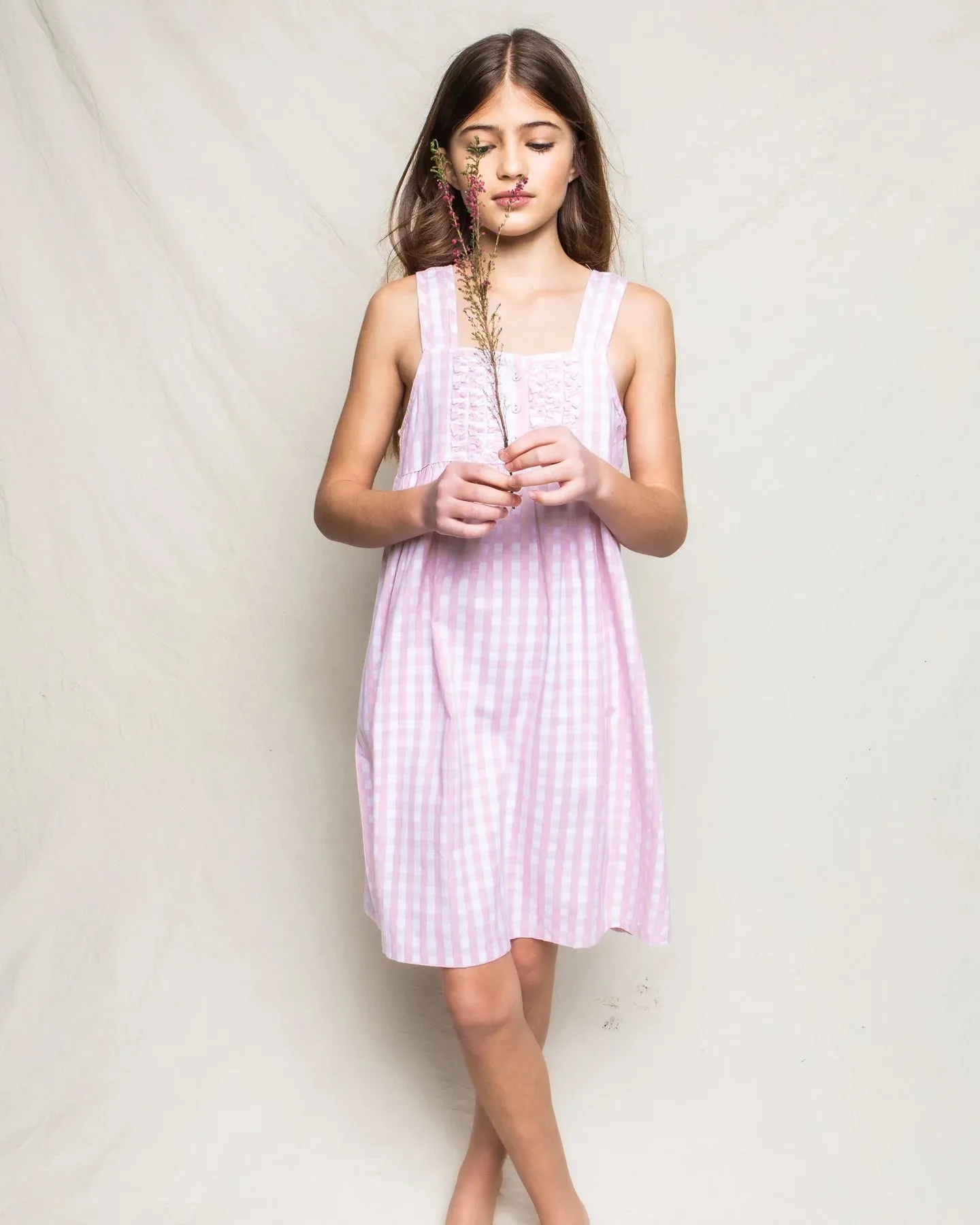 Charlotte Nightgown - Light Pink Gingham