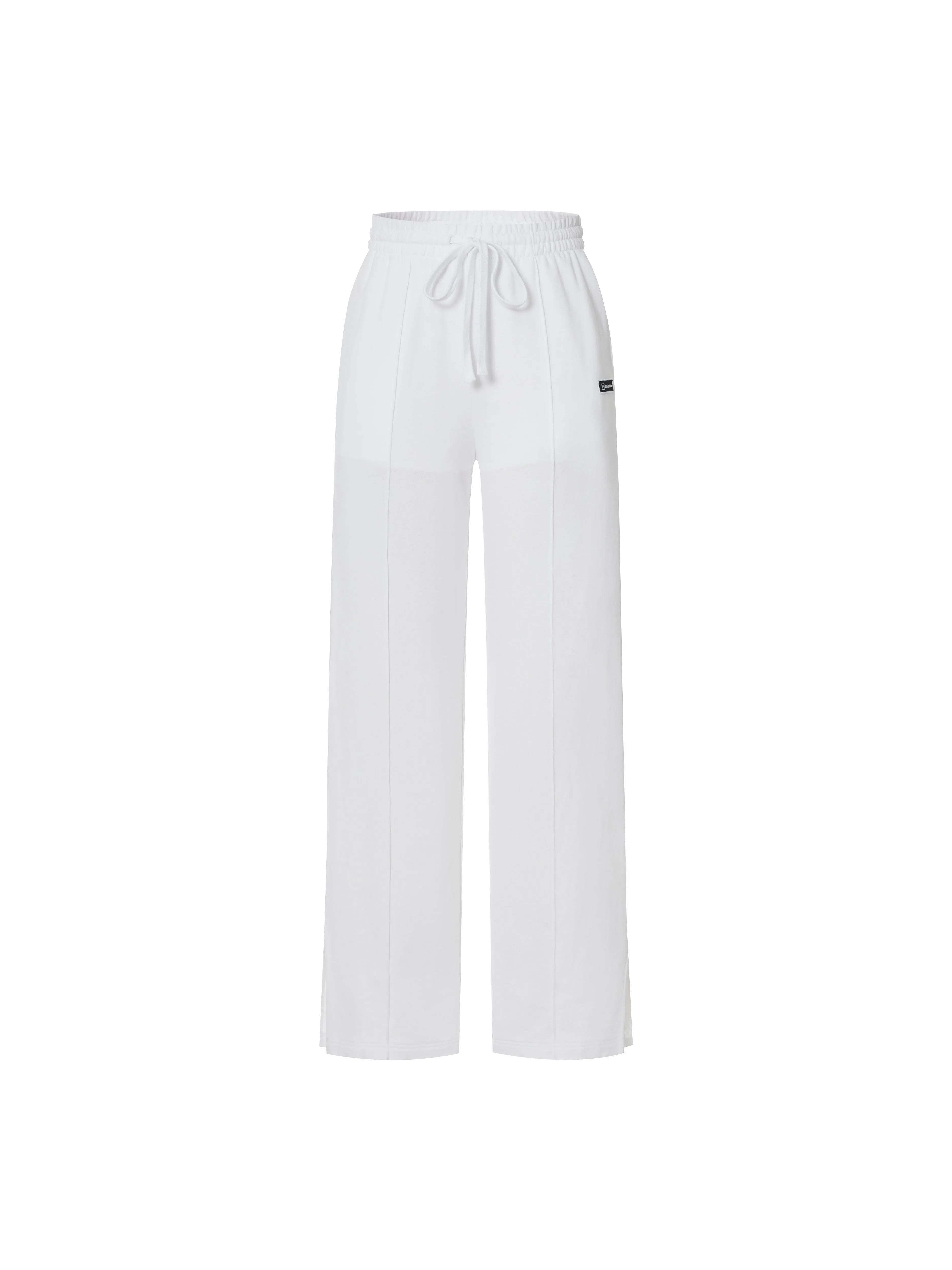 Cotton Drawstring Straight Pants