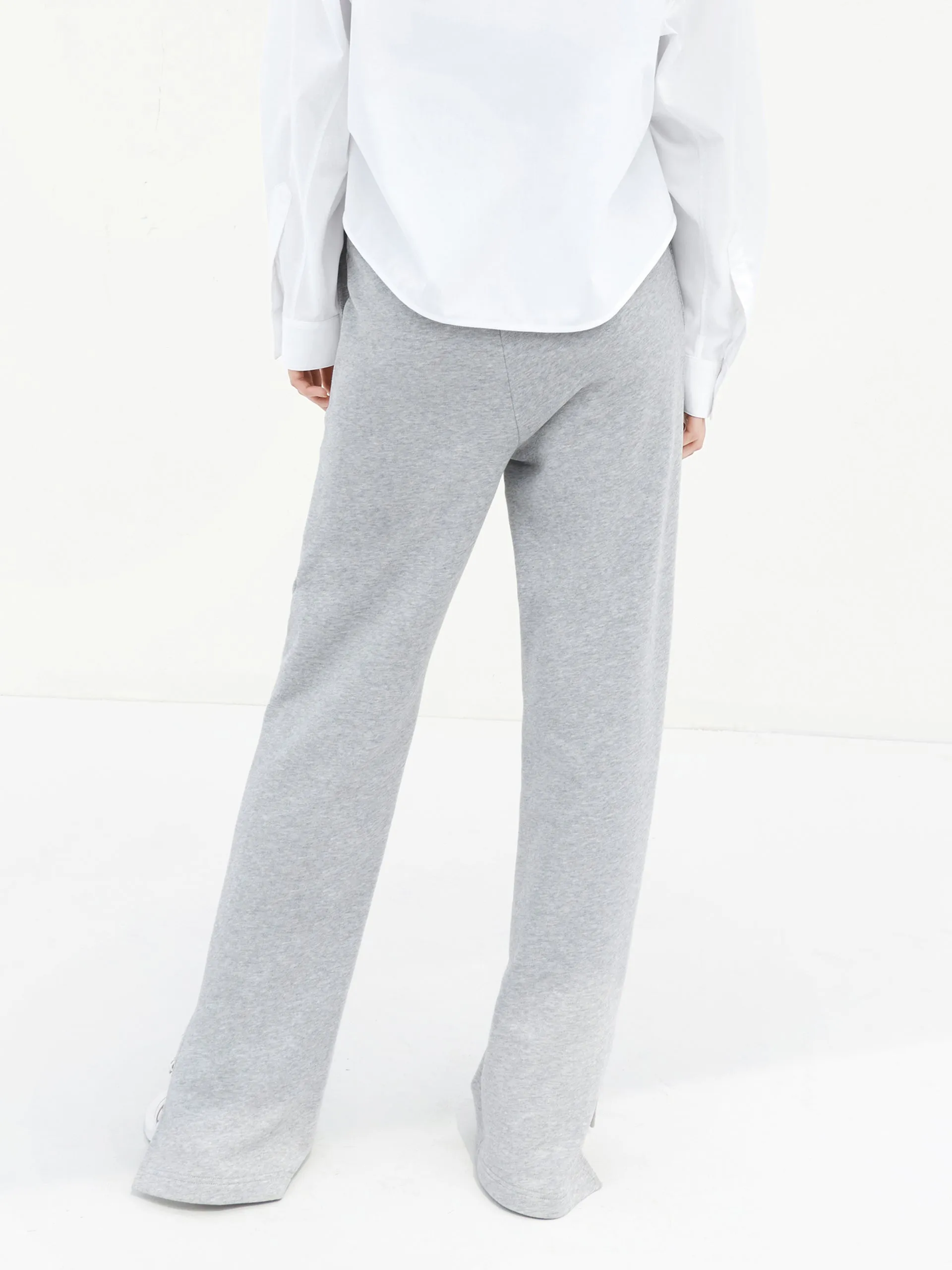 Cotton Drawstring Straight Pants