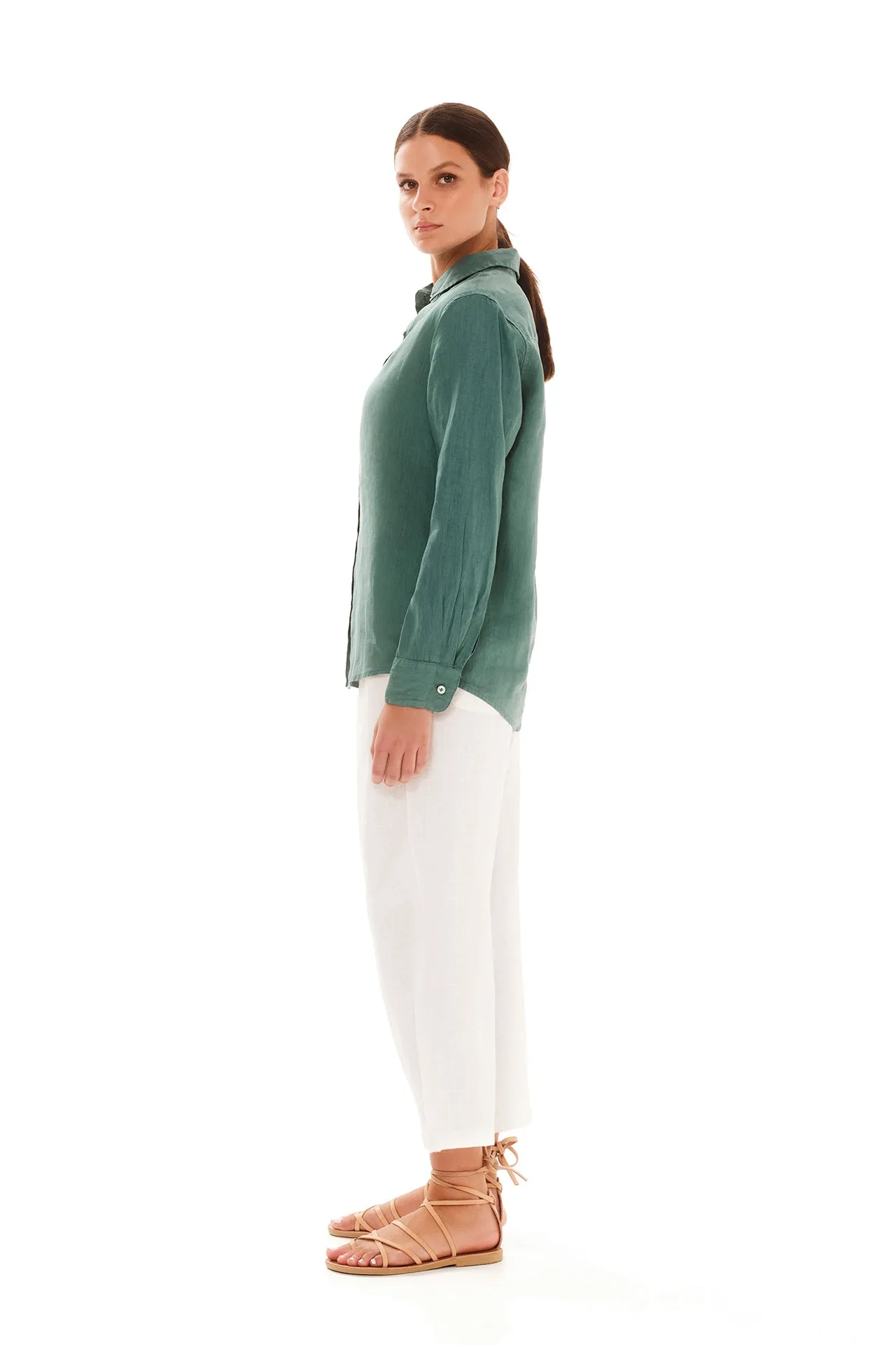 Cropped Linen Pants