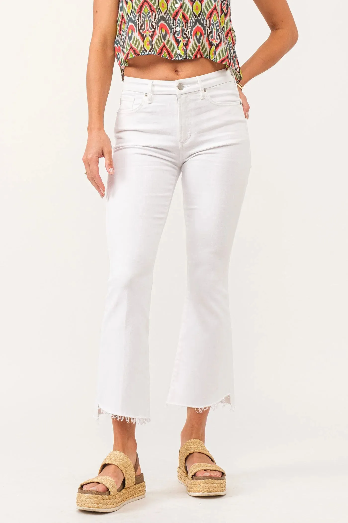 Dear John Jeanne High Rise Cropped Flare Jeans