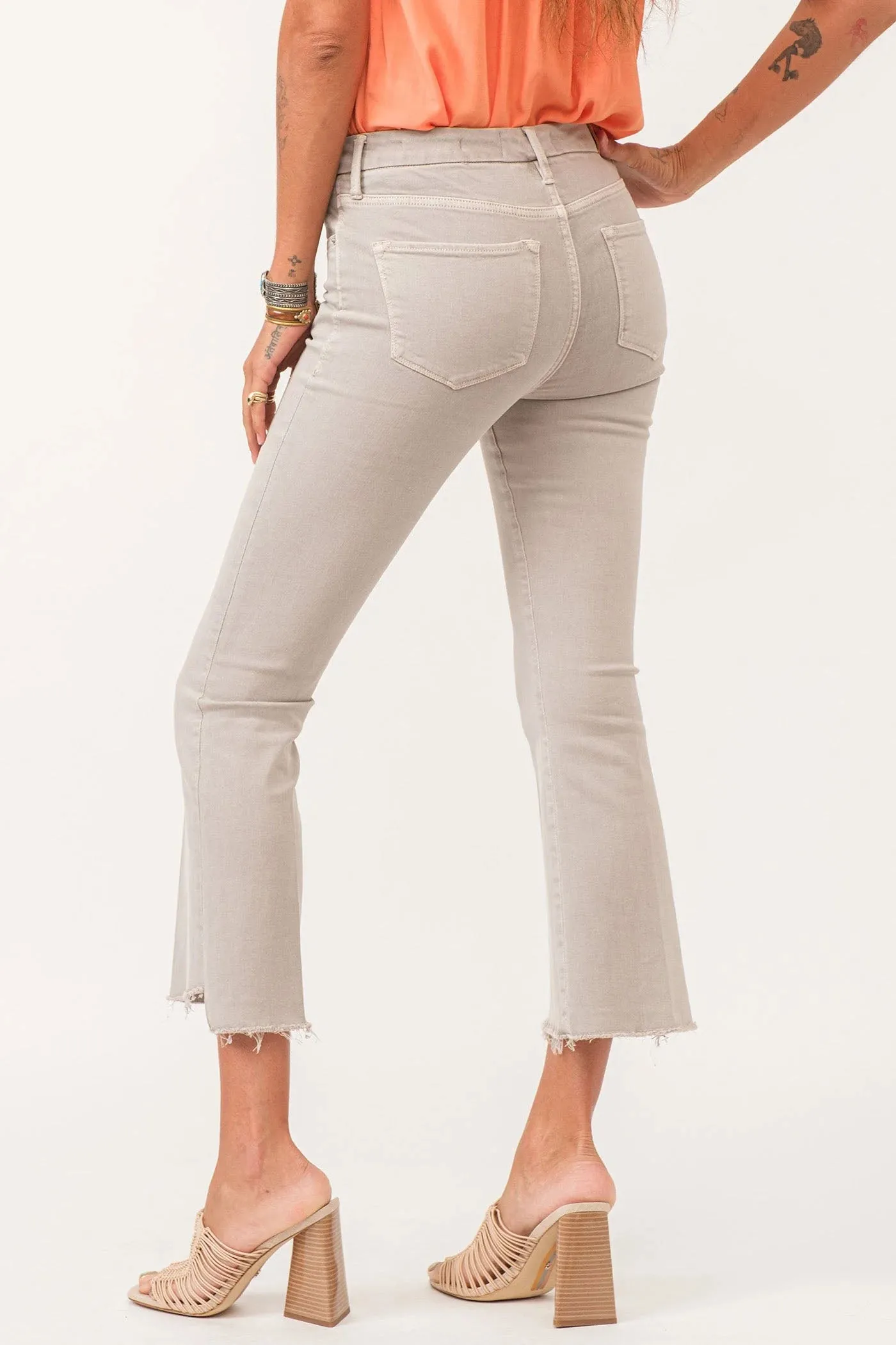 Dear John Jeanne High Rise Cropped Flare Jeans