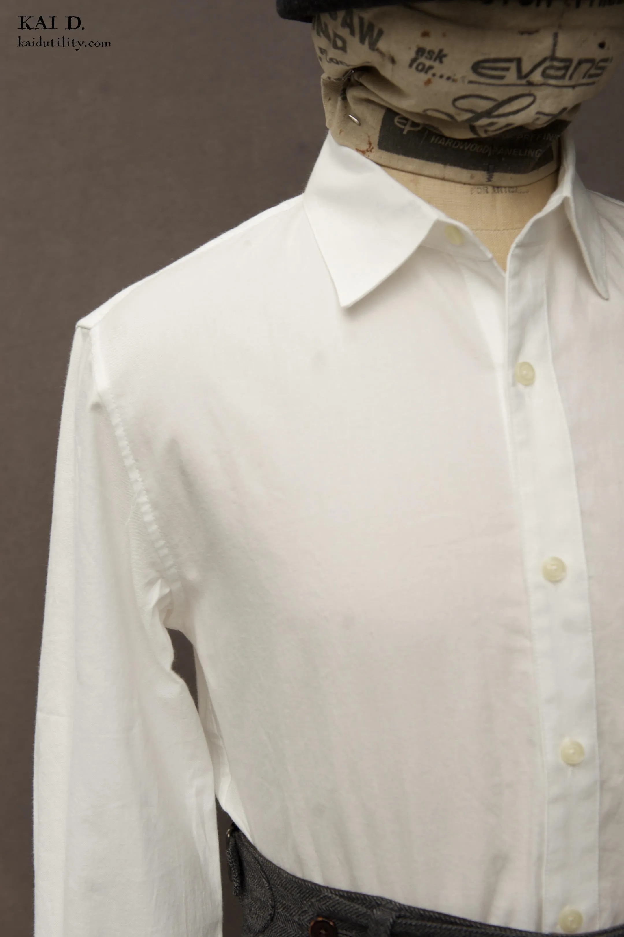 Delancey Shirt - Organic Cotton Oxford - Eggshell - S, M, L, XL