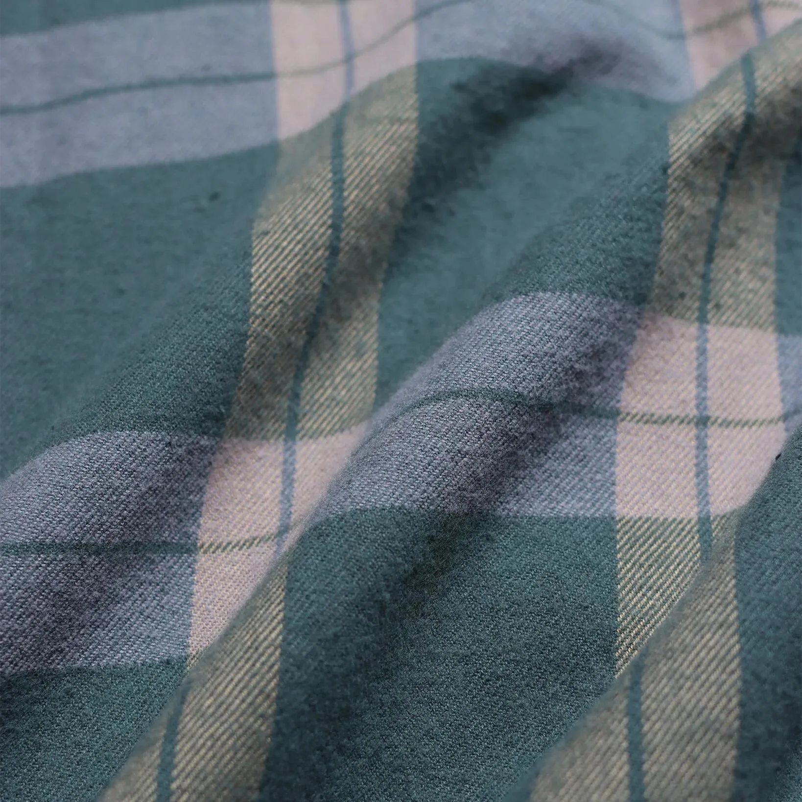 Forest Green Silver Larry Cotton Check Shirt