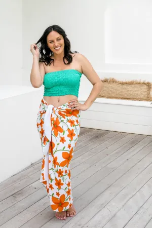 Frangipani Sarong - Orange