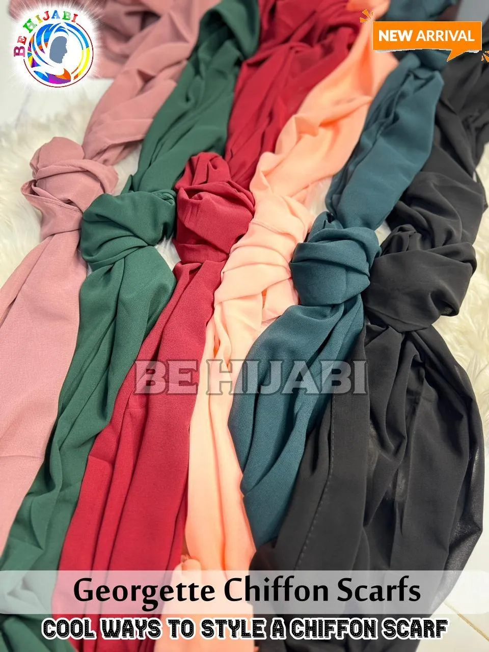 Georgette Chiffon Hijabs & Scarves Deal 3 ( Pack of 6 )