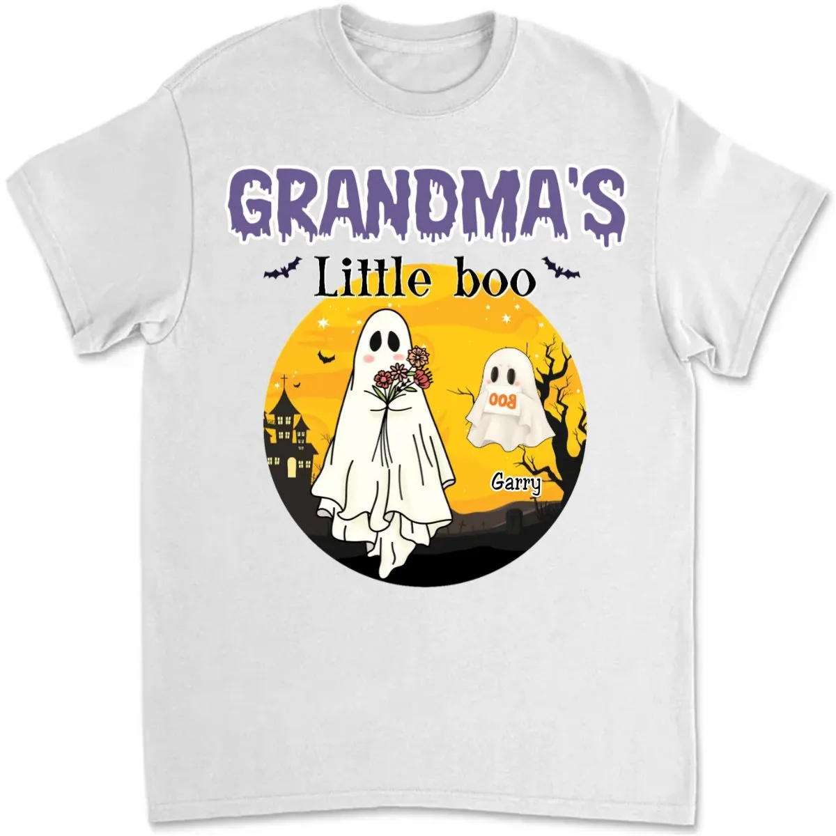 Grandma - Halloween Gift For Grandma Little Boos Shirt - Personalized Unisex T-Shirt