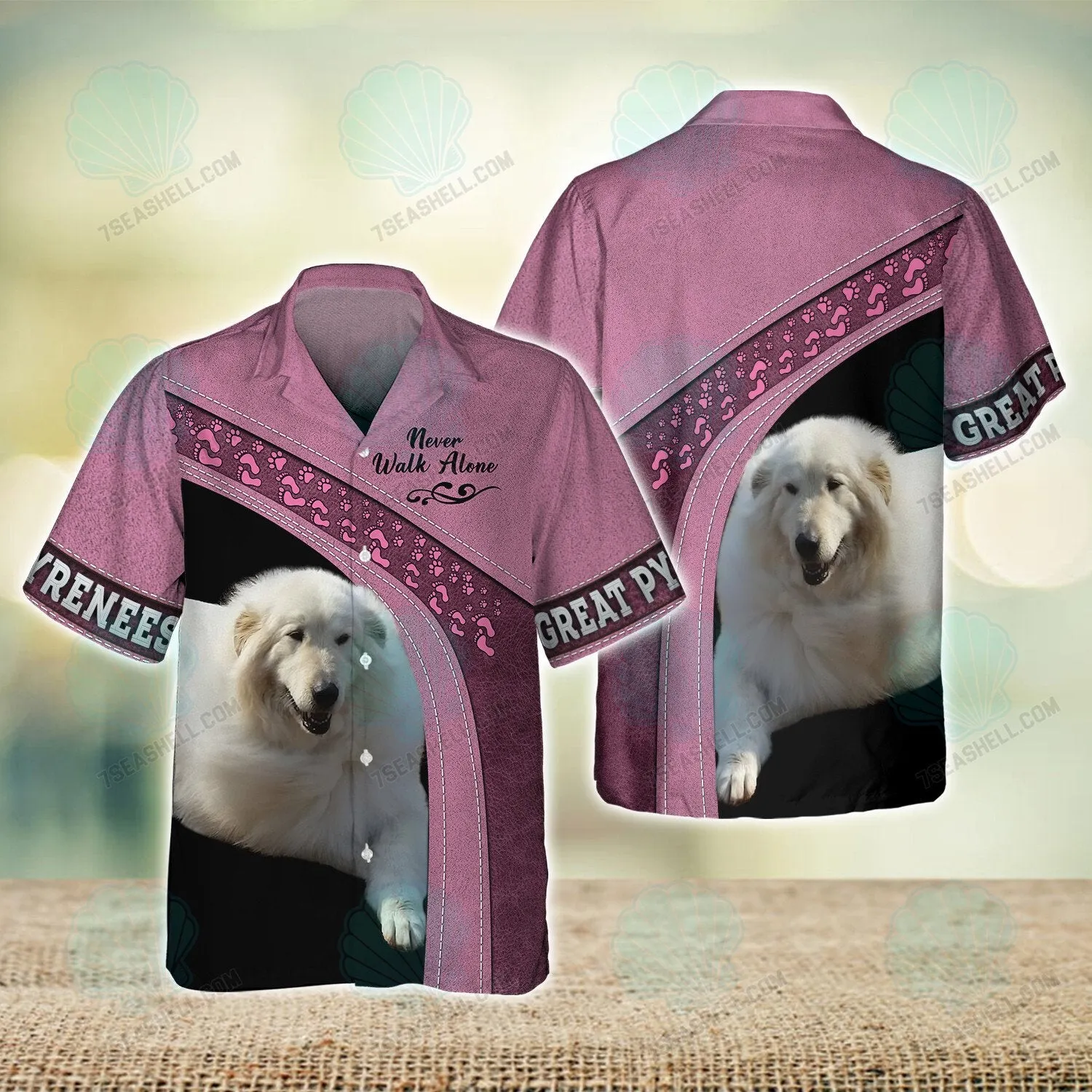 Great Pyrenees Never Walk Alone 3D Full Print Shirts, Christmas Dog Memorial Gifts for loss of Dog