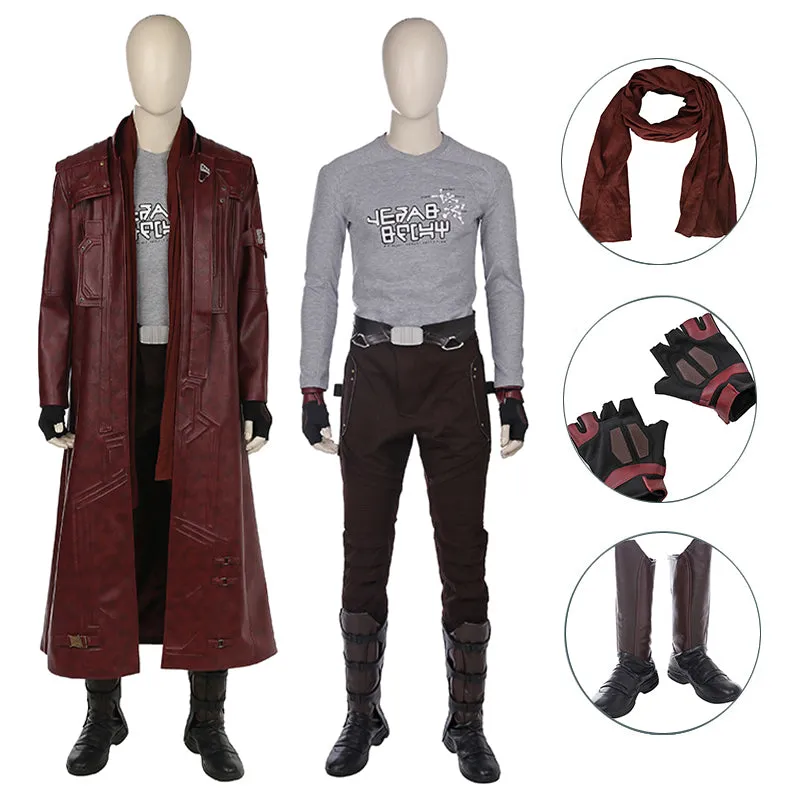 Guardians of The Galaxy 2 Cosplay Star Lord Costume Trench Coat Suit