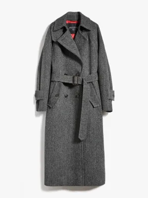 Harris grey tweed coat