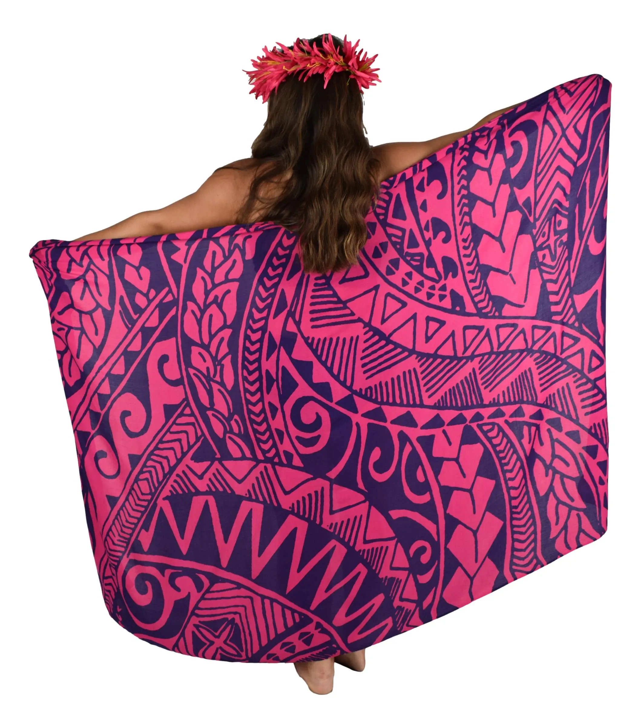 Hawaii Tribal | Pink & Blue | Sarong Cover up | Pareo