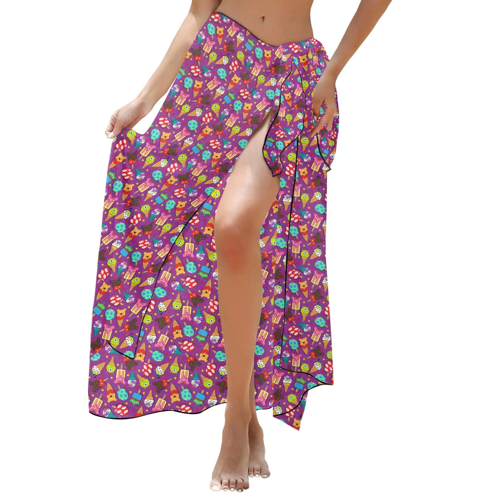 Ice Cream Long Beach Sarong Wrap