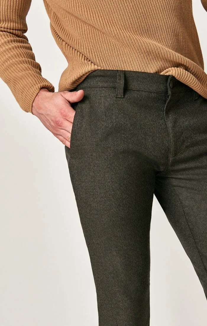 JOHNNY SLIM CHINO IN BROWN FEATHER TWEED