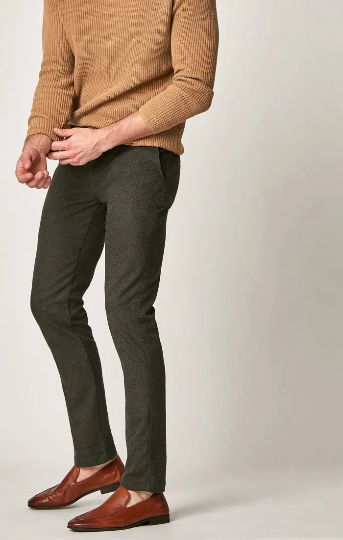 JOHNNY SLIM CHINO IN BROWN FEATHER TWEED