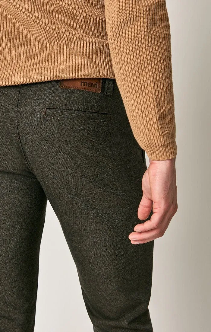 JOHNNY SLIM CHINO IN BROWN FEATHER TWEED