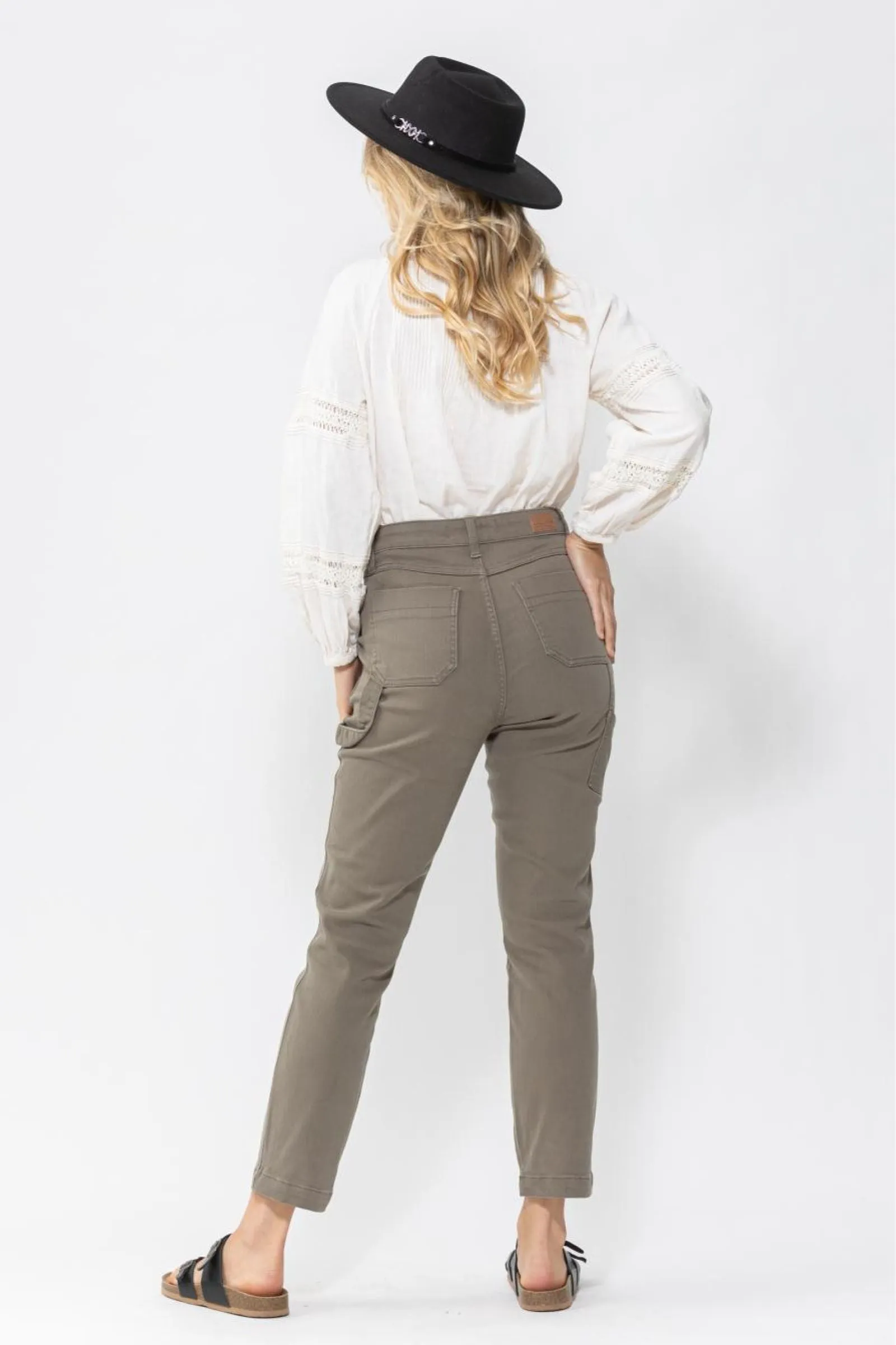 Judy Blue High Waist Olive Utility Slim Denim 88193