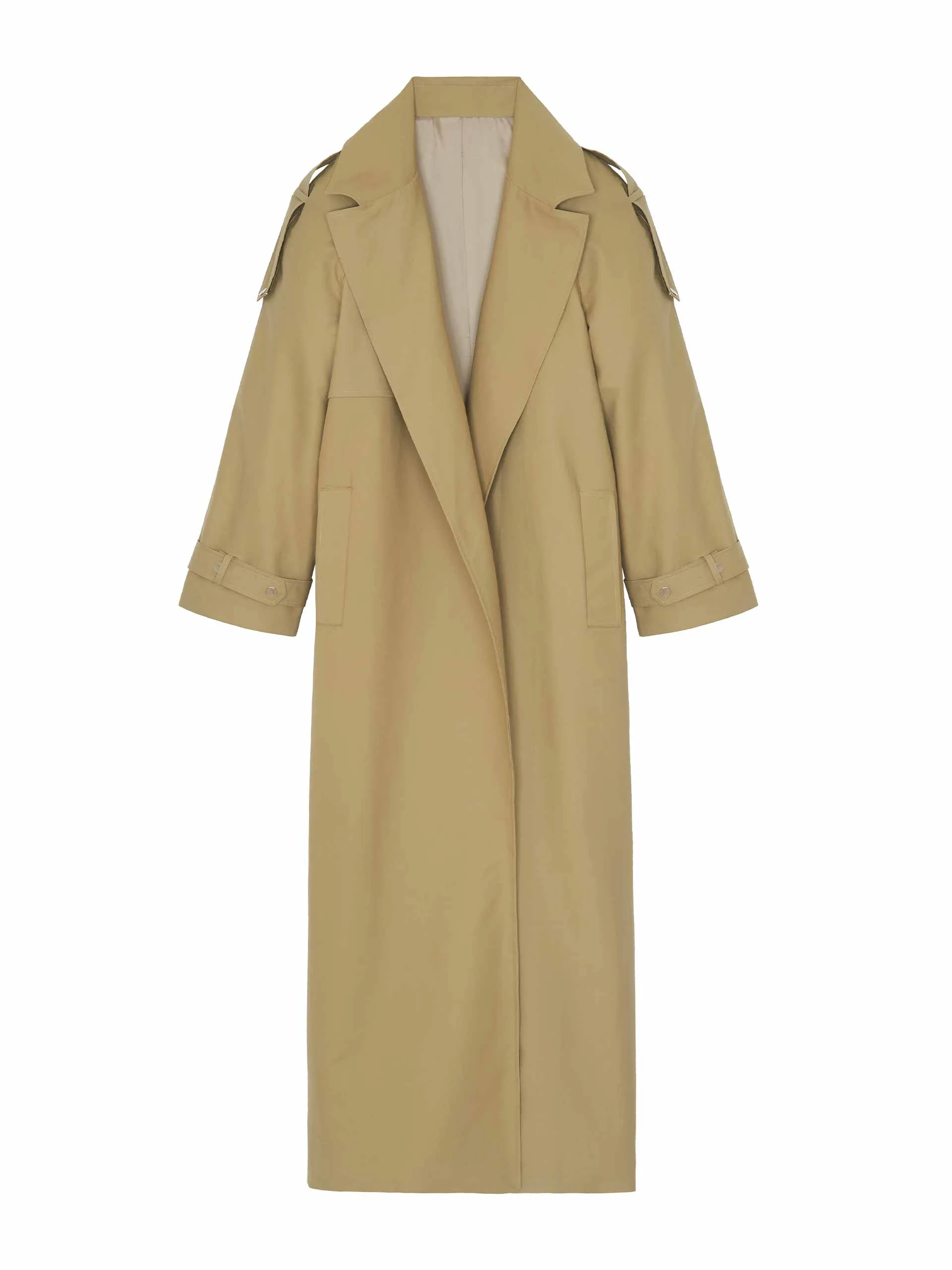 Khaki trench coat