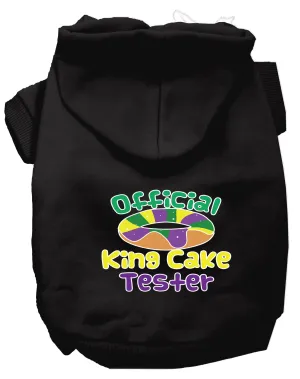 King Cake Taster Screen Print Mardi Gras Dog Hoodie Black Xl