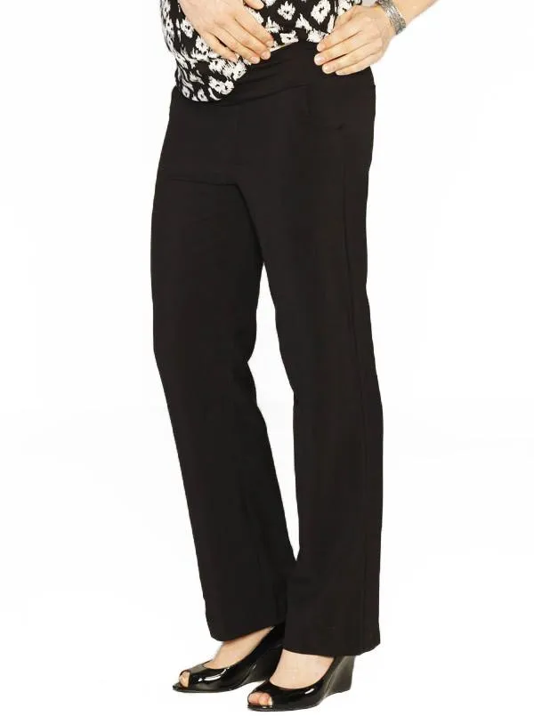 Maternity Straight Cut Work Pants - Black