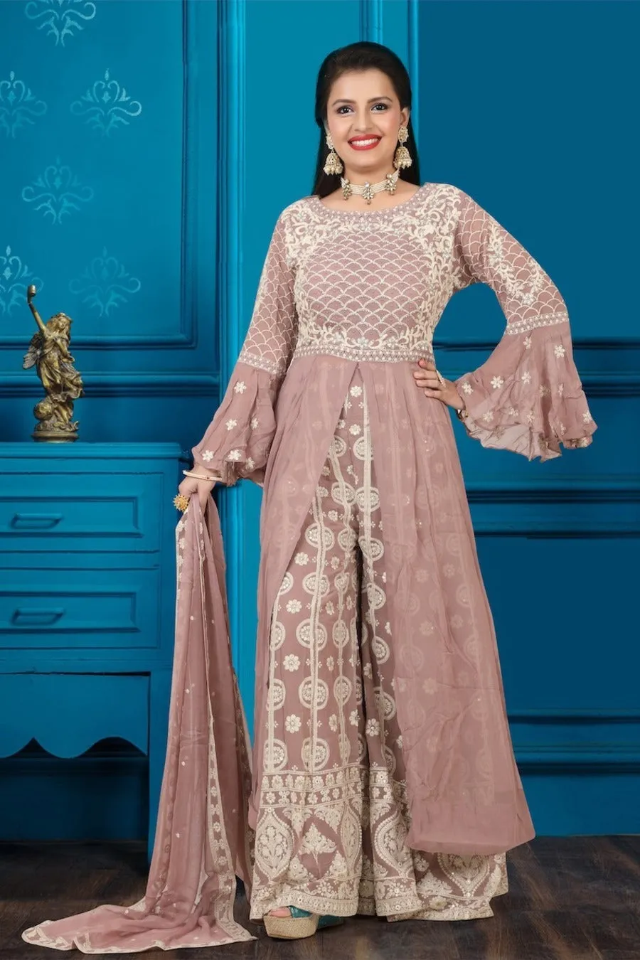 Mauve Anarkali Suit