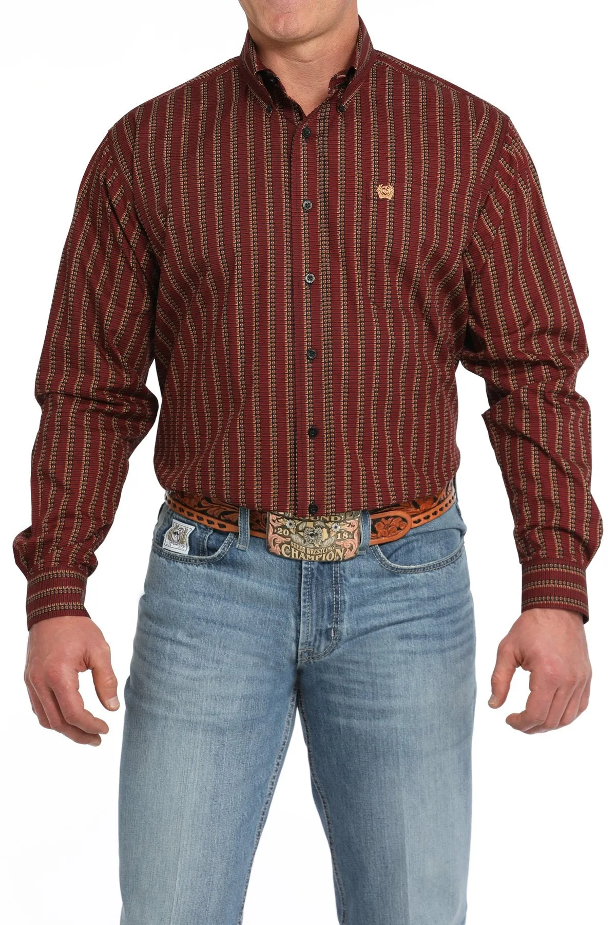 Men's Cinch Shotgun Shell Print Button-Down Western Shirt - MTW1105842