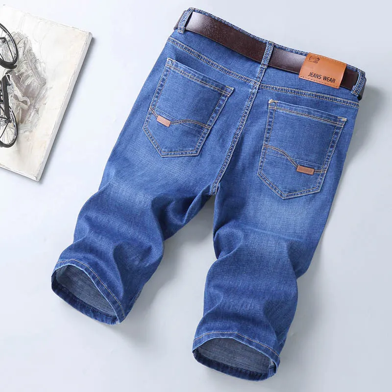 Men's Jeans Shorts Men's Cropped Pants Loose Straight Cropped Summer Thin Cropped Cropped Pants plus Size Casual Breeches