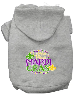 Miss Mardi Gras Screen Print Mardi Gras Dog Hoodie Grey Xxxl