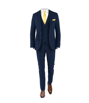 Navy Suit Light Gold Tie