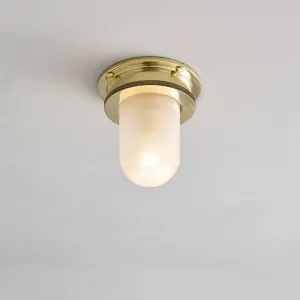 Outlet Ship's companionway light - Miniature - Polished brass, Frosted