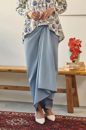 Rasa Sayang Women Sarong Skirt - Light Pigeon Blue