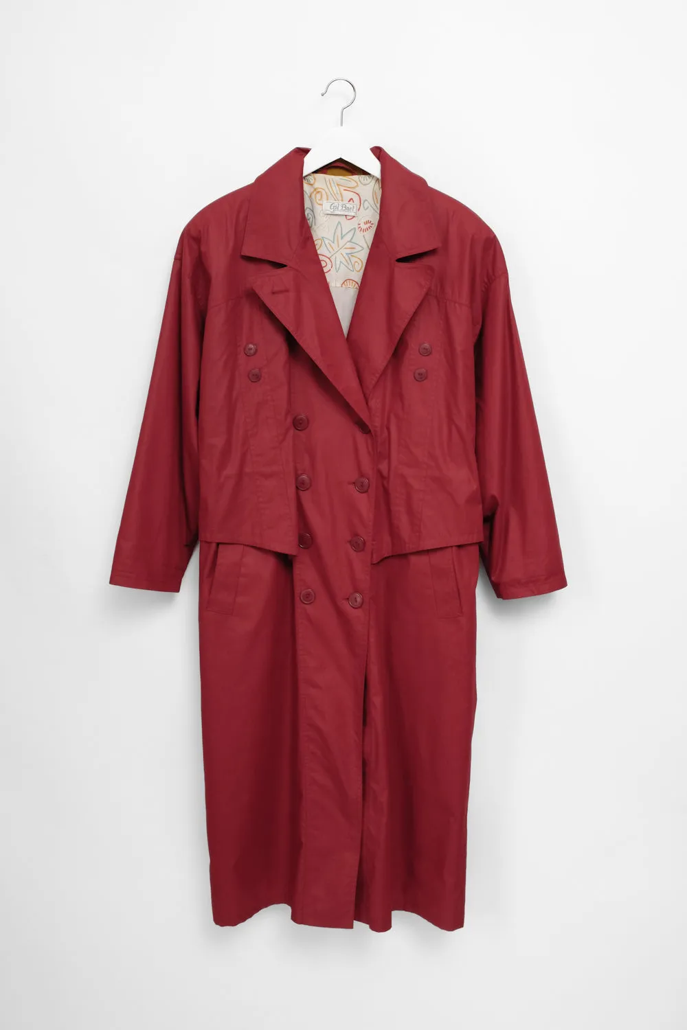 RED VINTAGE TRENCH COAT