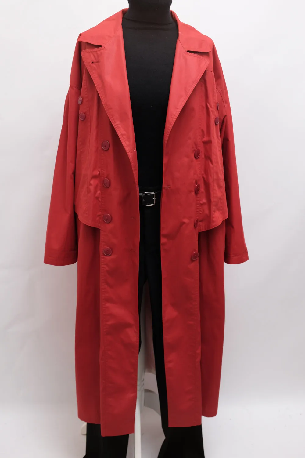 RED VINTAGE TRENCH COAT