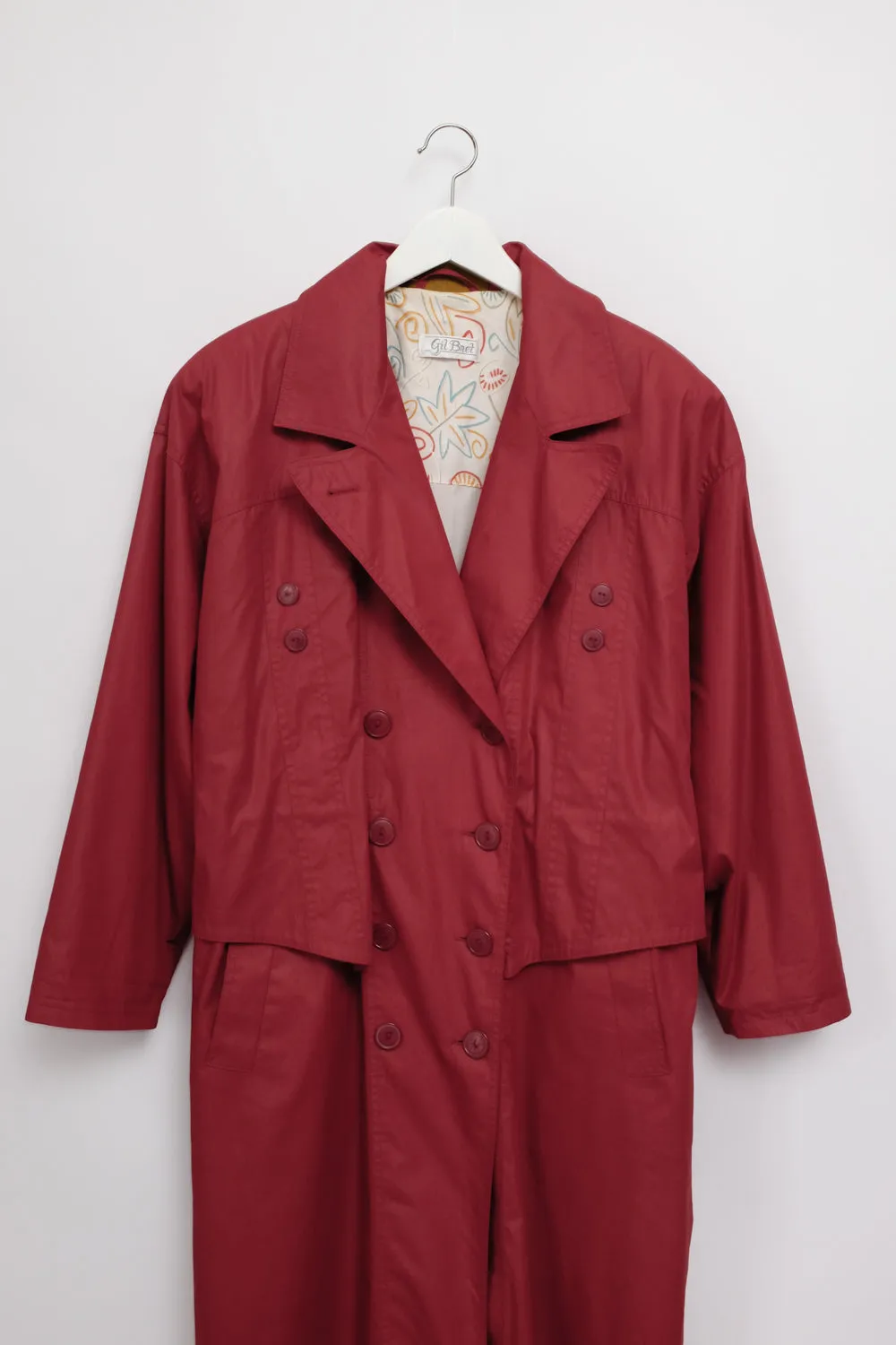 RED VINTAGE TRENCH COAT