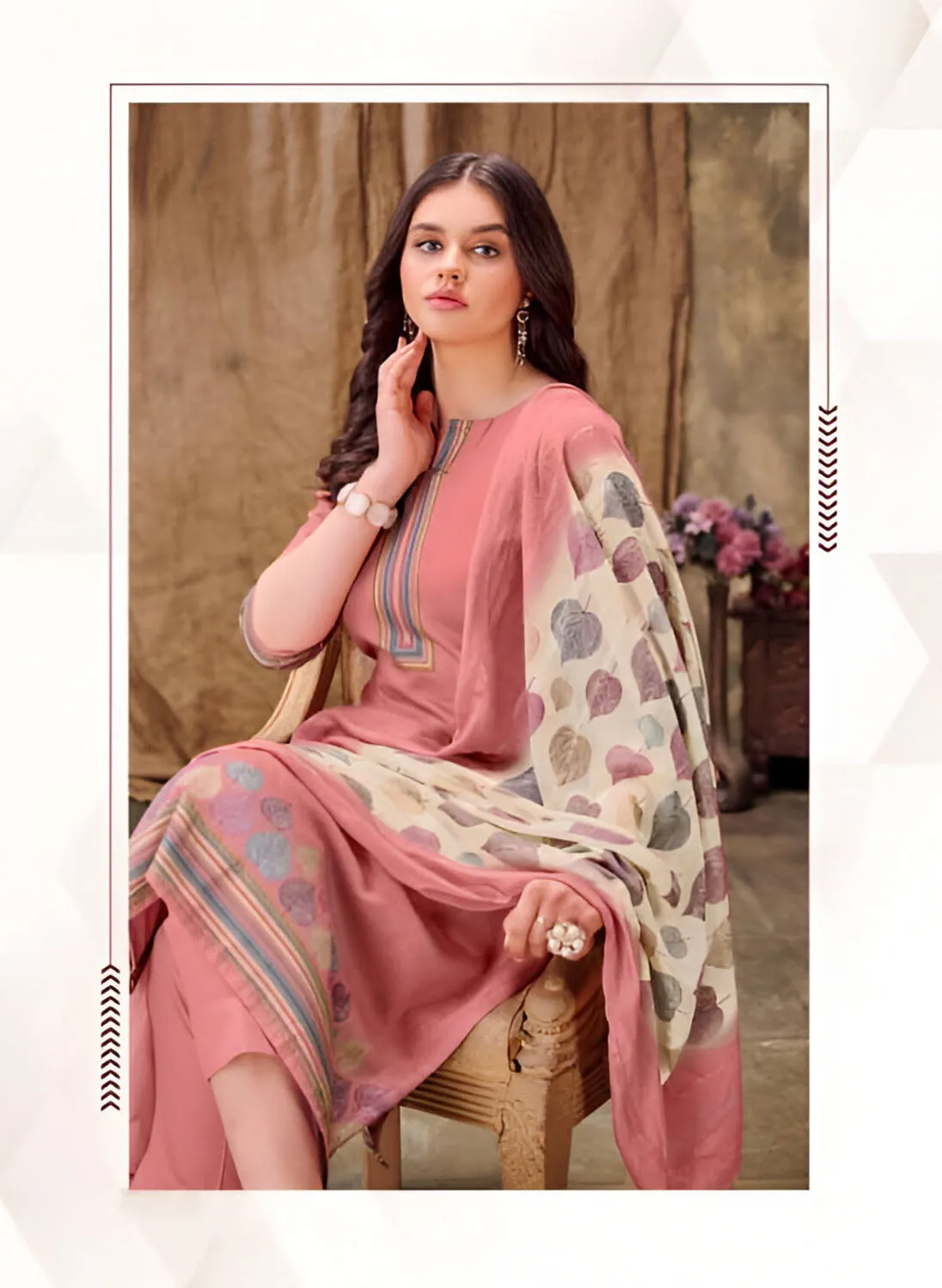 Rivaa Latest Cotton Satin Unstitched Suit Material for Women