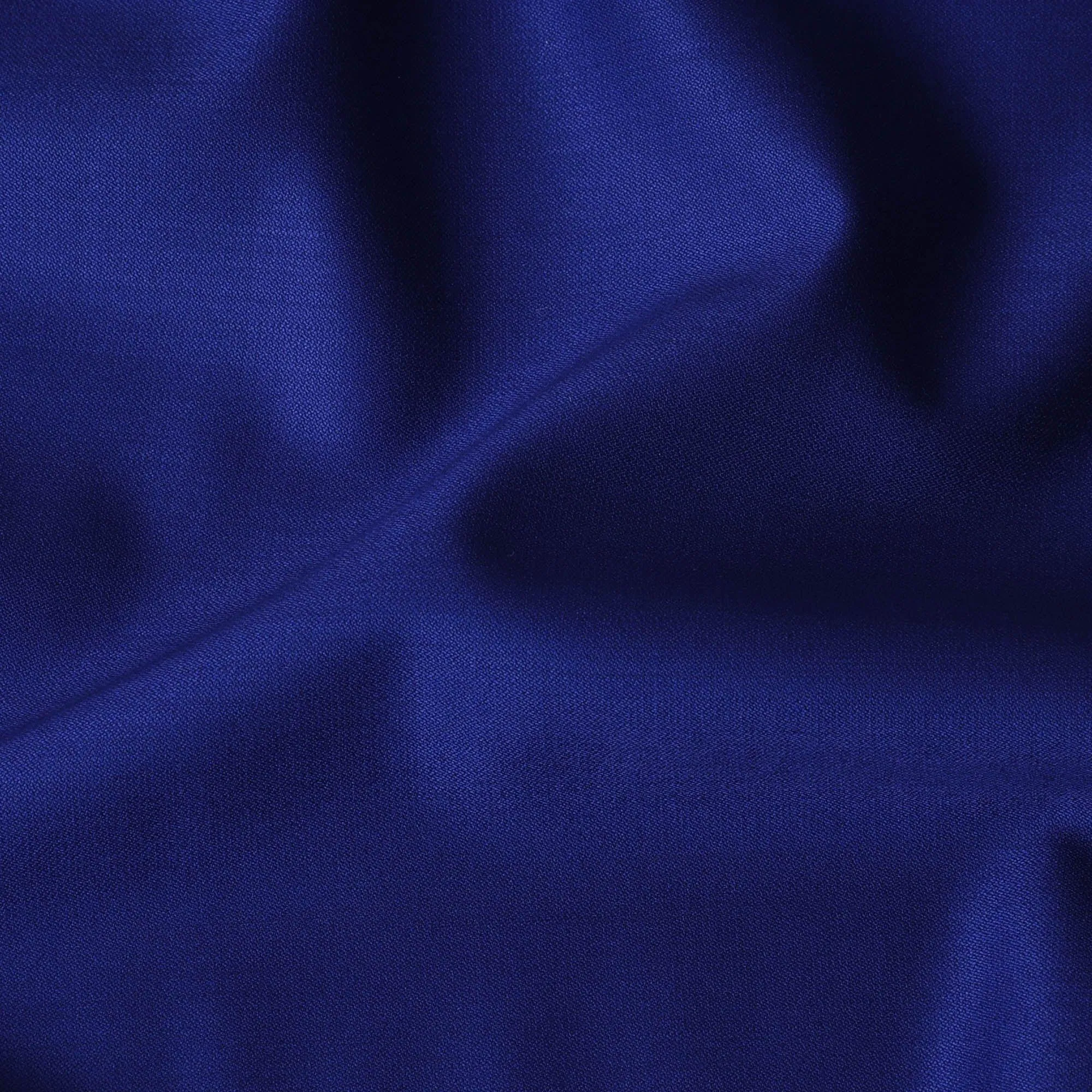 Royal blue plain Premium pure English super 150's all wool suiting fabric-14817