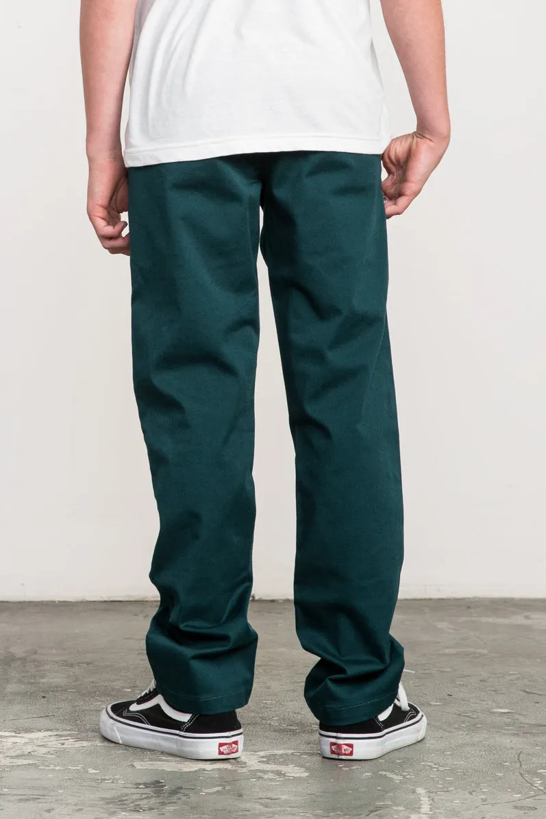 RVCA Weekday Boys Pants - Dark Forest