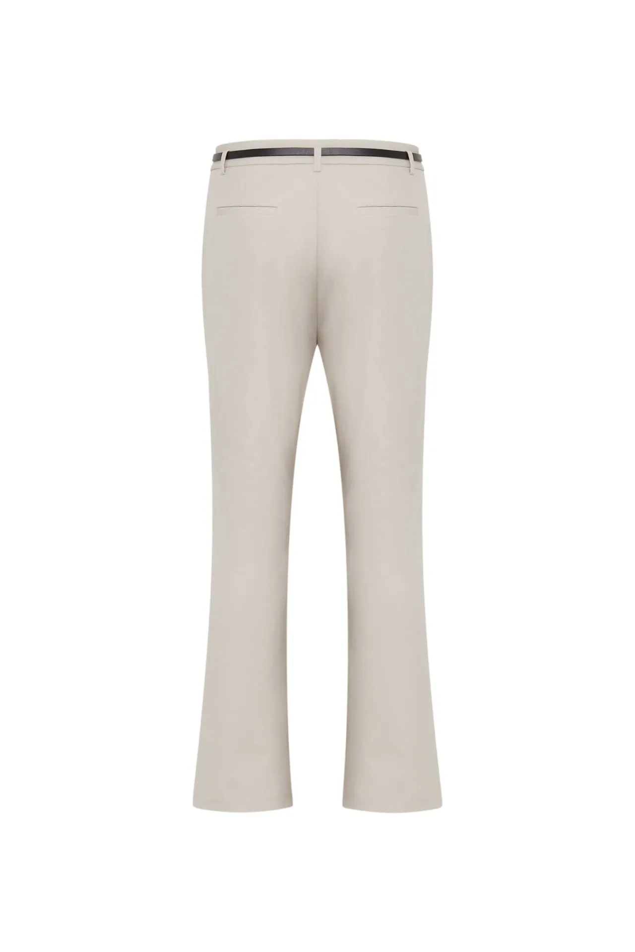 Sabrina Plainweave Slim Boot Pants with Belt