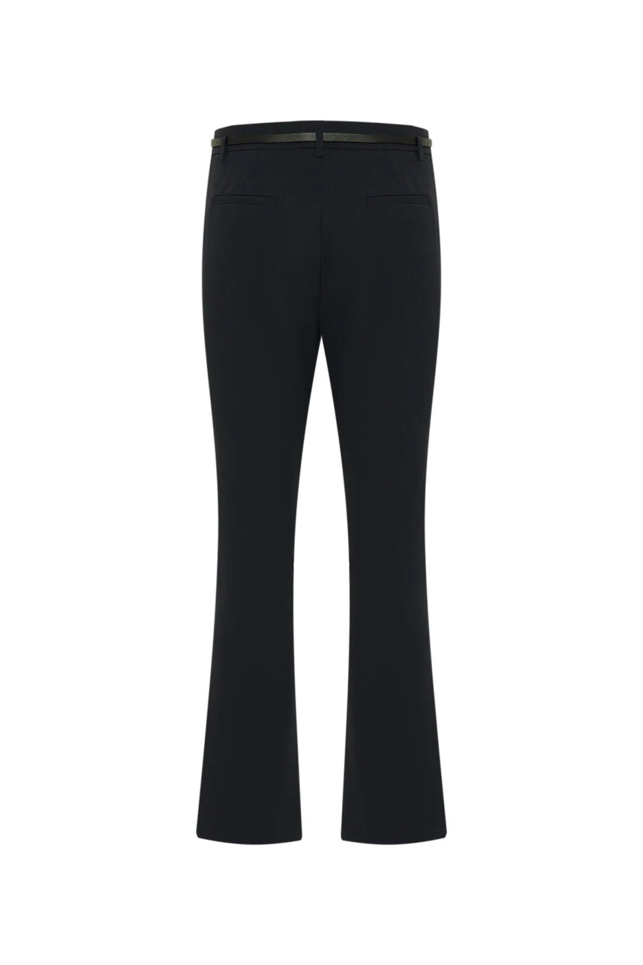 Sabrina Plainweave Slim Boot Pants with Belt