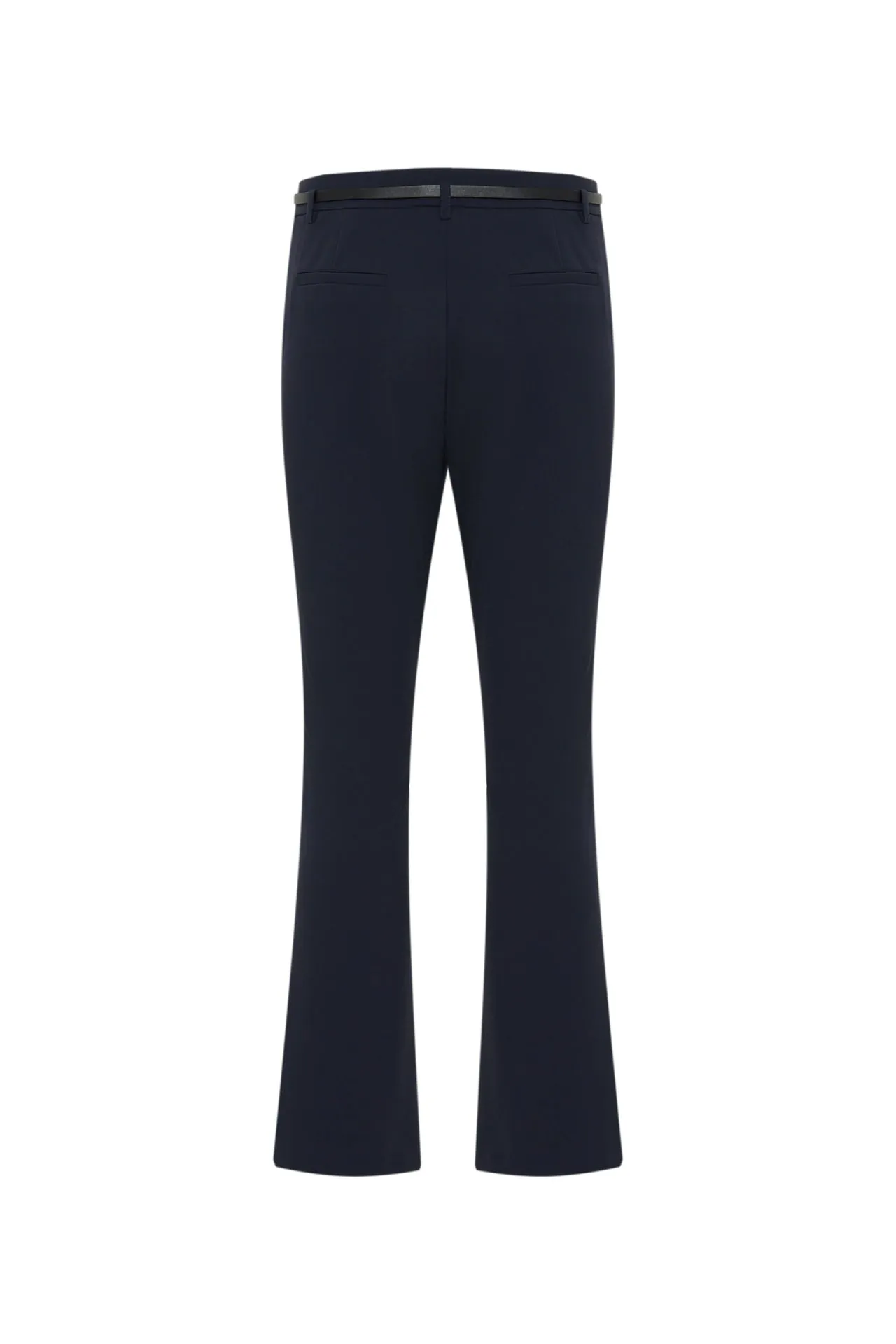 Sabrina Plainweave Slim Boot Pants with Belt