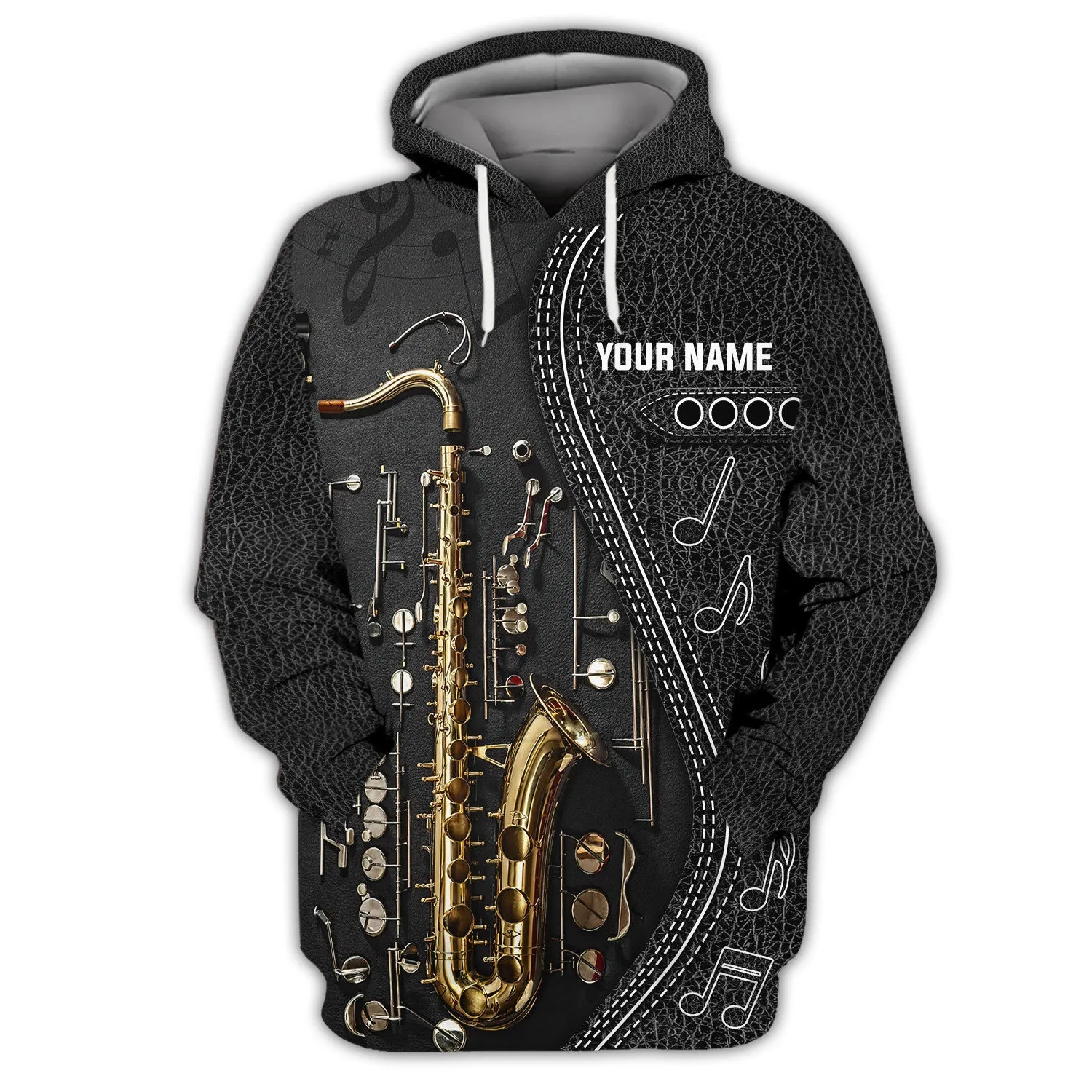 Saxophone Jazz Personalized Name 3D Sweatshirt, Saxophone 3D Hoodie Shirt